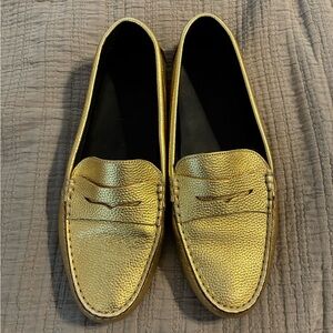 NWOB M. GEMI GOLD THE PASTOSO DRIVING LOAFER SZ 40